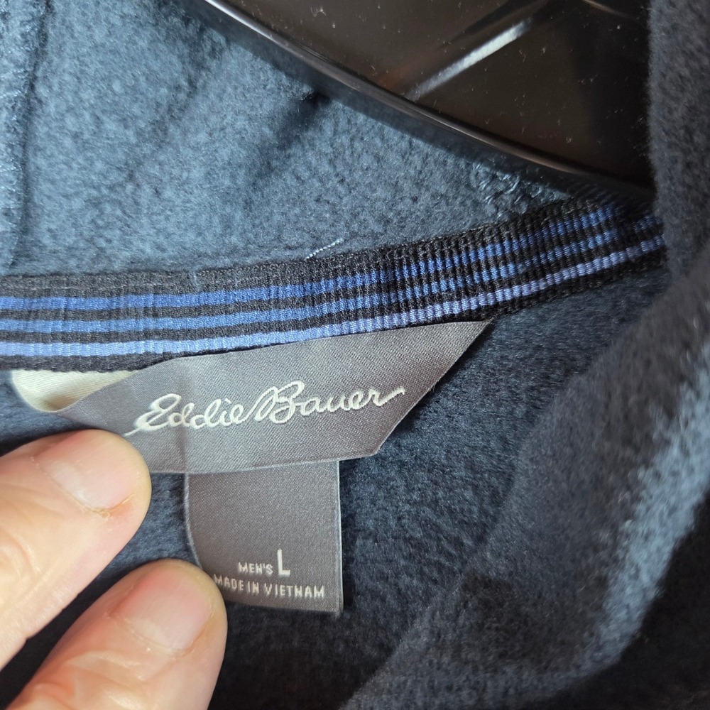 Eddie Bauer Mens Pullover Hoodie Dark Gray Long Sleeve Casual Size L - Picture 5 of 6